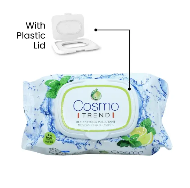 Cosmo Trendi Deep Cleansing Face Wipes (25 Wipes)